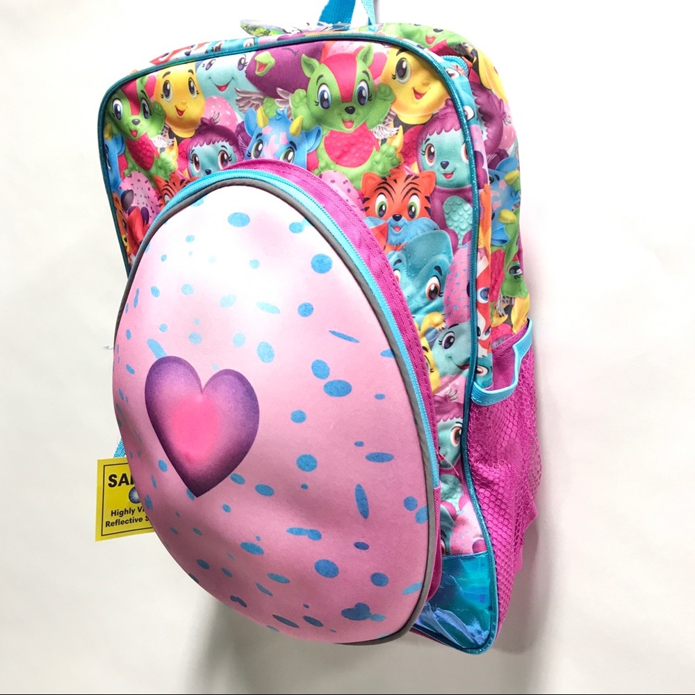 Hatchimals Pink Heart Girls Large Egg 3D Backpack